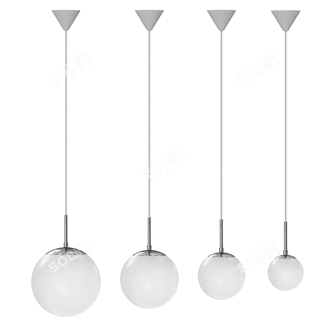 Sleek Nordic Cafe Pendant Light 3D model image 2