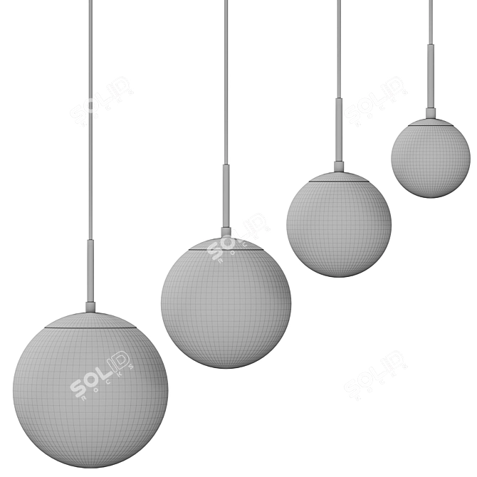 Sleek Nordic Cafe Pendant Light 3D model image 3