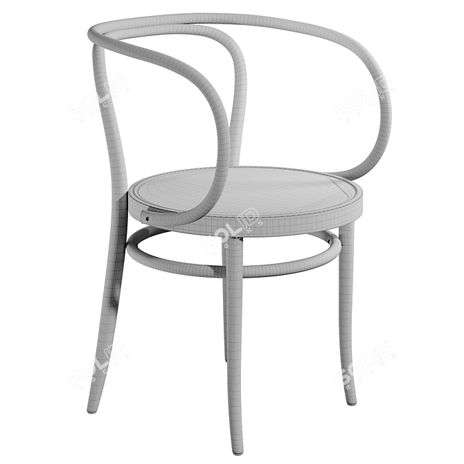 Thonet 209 Chair: Versatile Elegance 3D model image 2