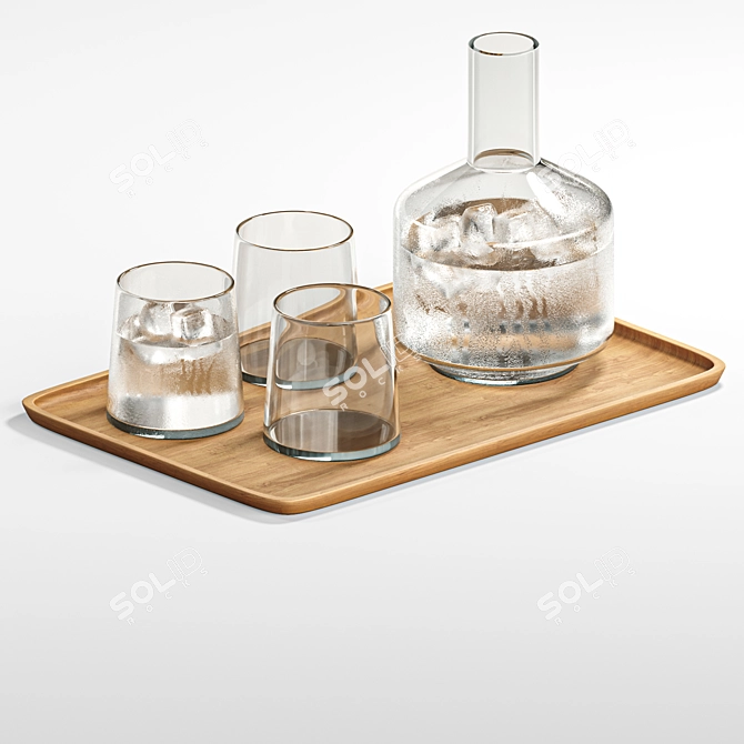  Modern Tableware Set 01 3D model image 2