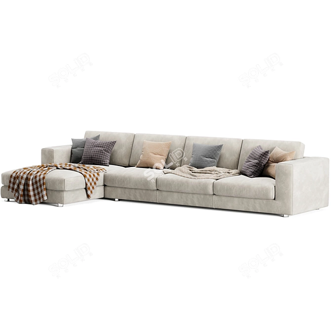 Elegant Bonaldo Chaise Longue Sofa 3D model image 4