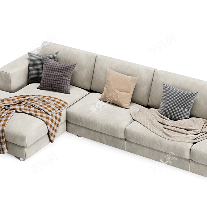 Elegant Bonaldo Chaise Longue Sofa 3D model image 5