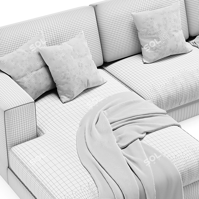 Elegant Bonaldo Chaise Longue Sofa 3D model image 6