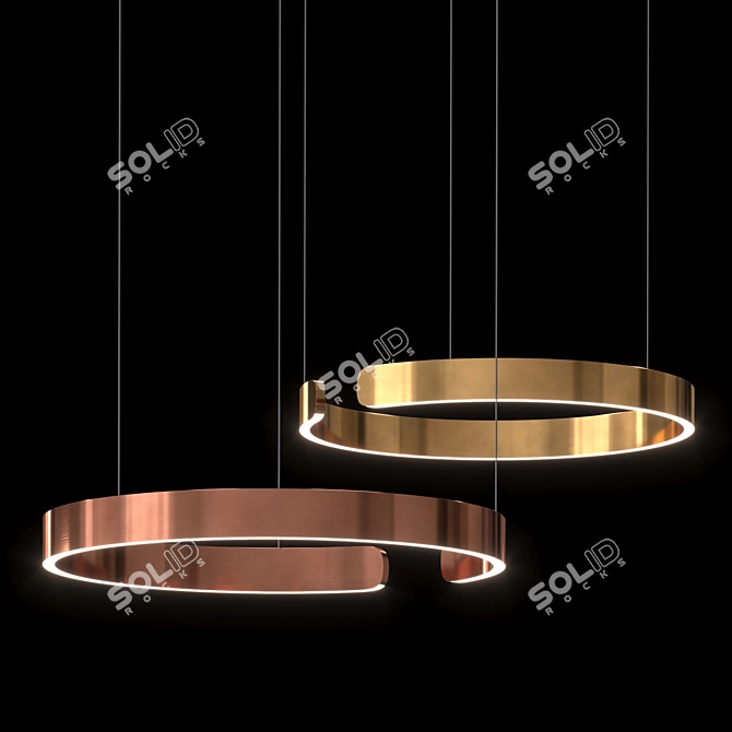 Elegant Circun Chandelier Fixture 3D model image 2