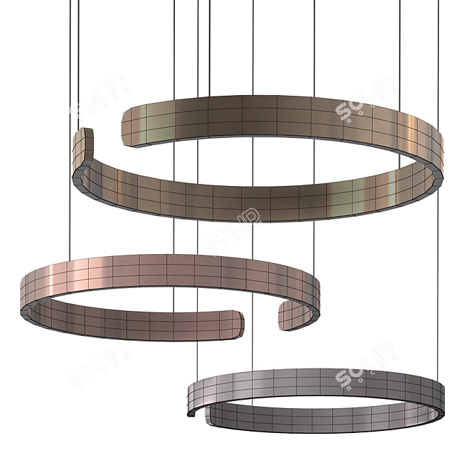 Elegant Circun Chandelier Fixture 3D model image 4