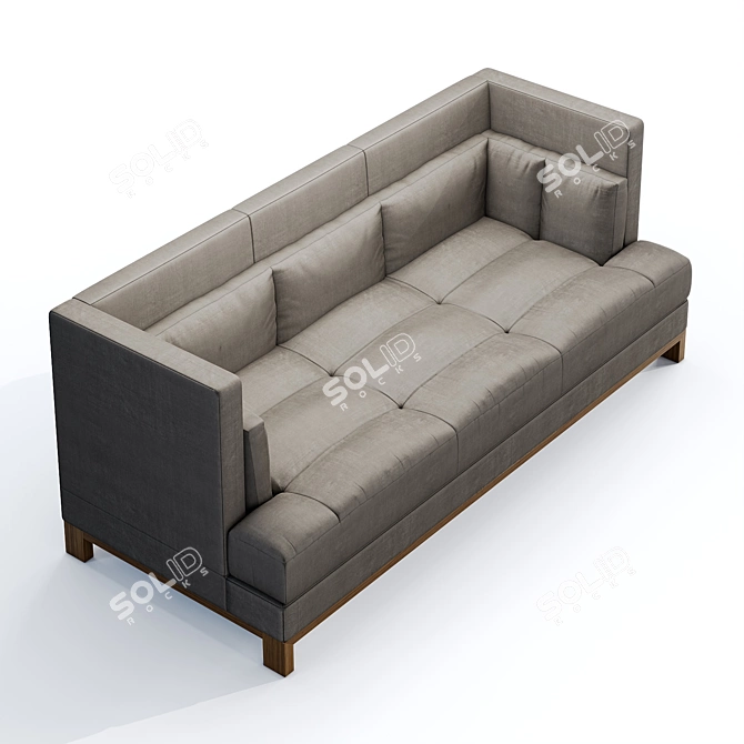 Troscan Design Dunne Daybed - Stylish Oak Lounger 3D model image 2