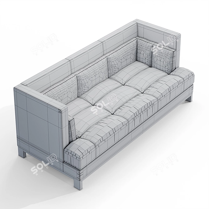 Troscan Design Dunne Daybed - Stylish Oak Lounger 3D model image 3