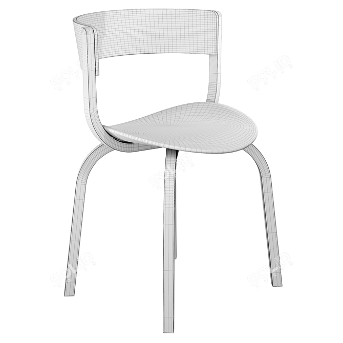 Thonet 404F Chair: Versatile Elegance 3D model image 2