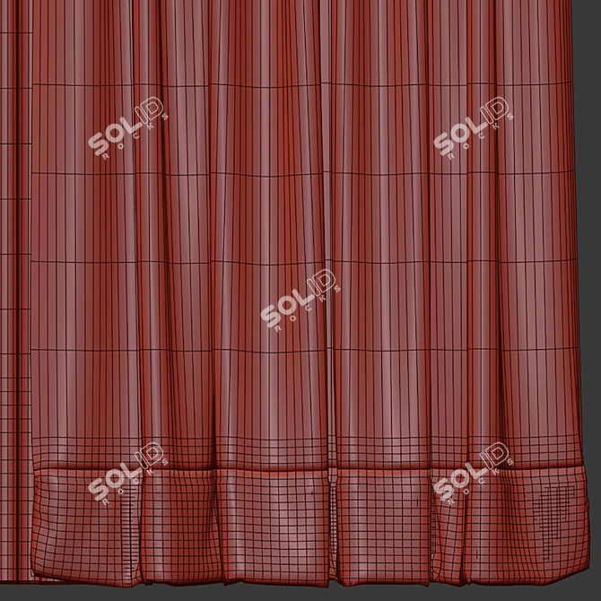 Revised & Retopologized Curtain 3D model image 5