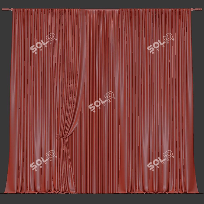 Deco Mesh Curtain Design 3D model image 4