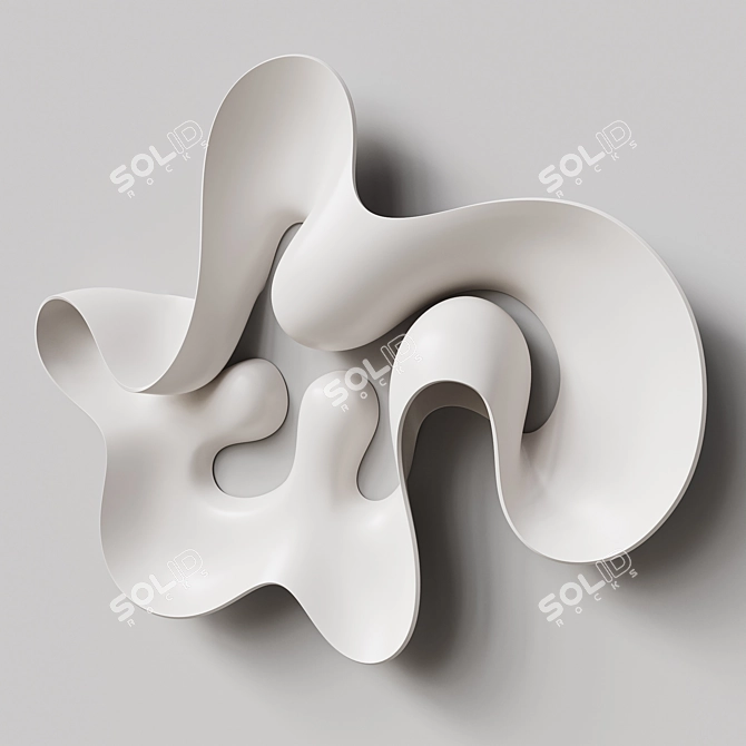 Ethereal Abstract Sculpture by Eva Hild 3D model image 5