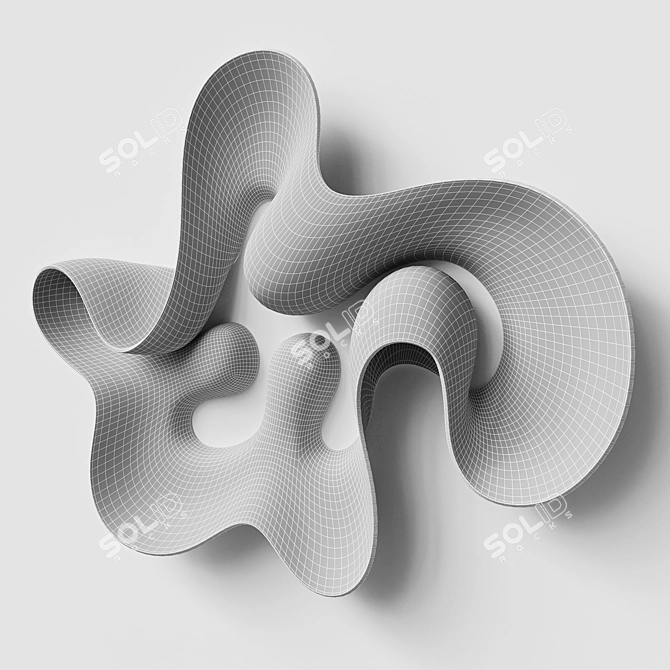 Ethereal Abstract Sculpture by Eva Hild 3D model image 6