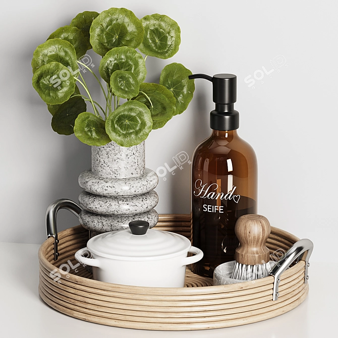 Modern Kitchen Accessories Set 04 3D model image 4