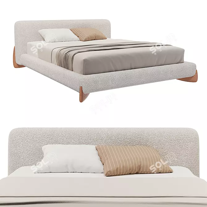 Sorrento LORUSSO Bed with Ortopedic Base 3D model image 2