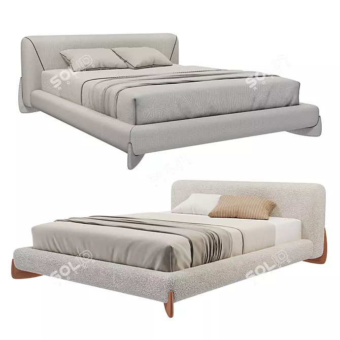 Sorrento LORUSSO Bed with Ortopedic Base 3D model image 3