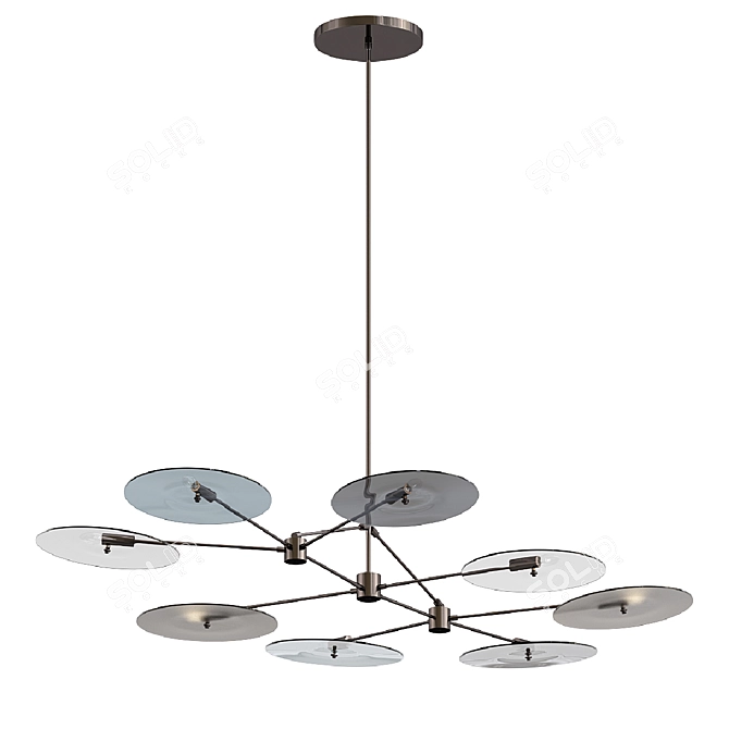 Modern Constellation Eight Arm Chandelier 3D model image 1