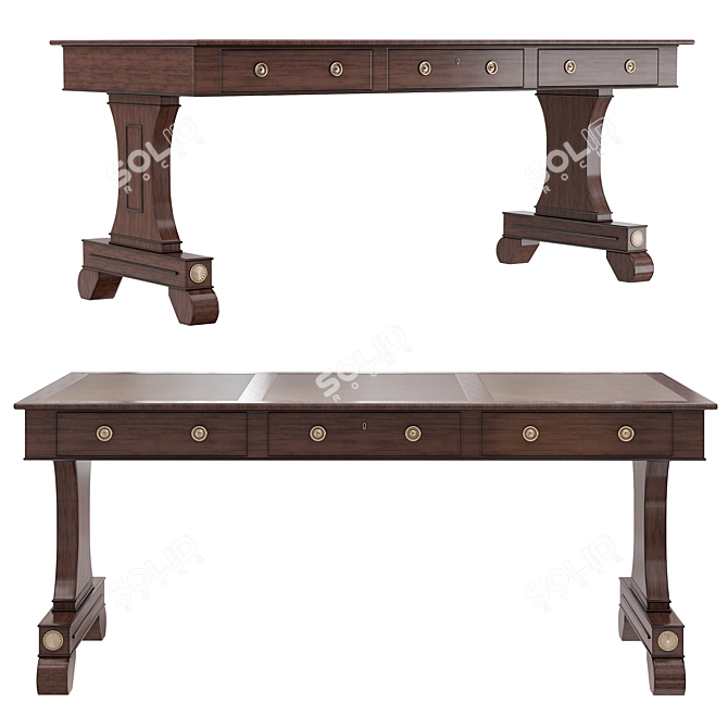 Ralph Lauren Ferren Desk: Elegant Workstation 3D model image 1