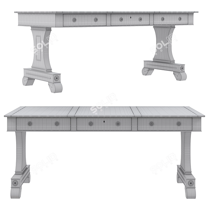 Ralph Lauren Ferren Desk: Elegant Workstation 3D model image 2