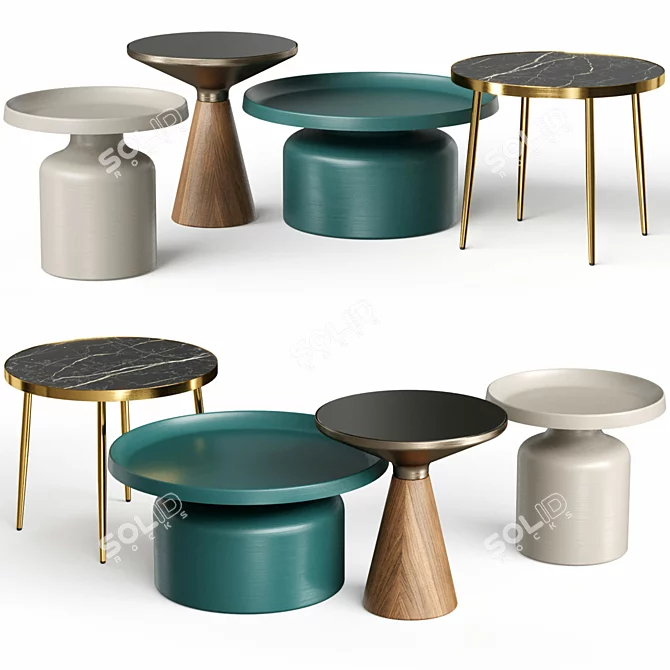 Customizable Coffee Tables Cosmo 3D model image 1