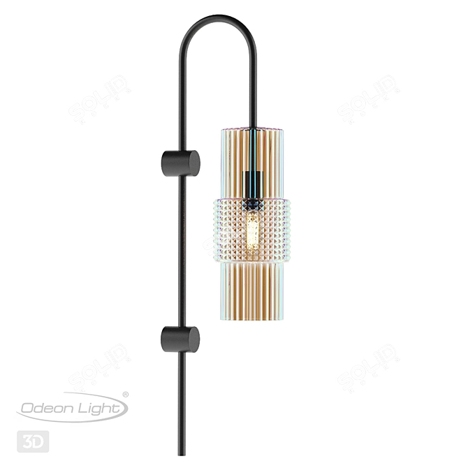 Modern Pimpa Black Wall Sconce 3D model image 1