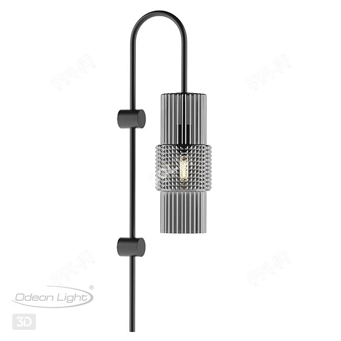 Modern Pimpa Black Wall Sconce 3D model image 2