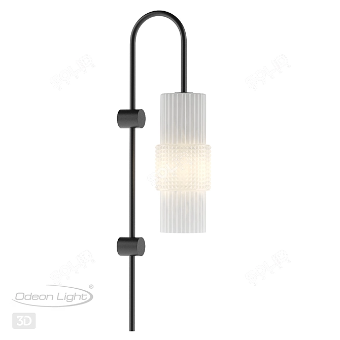 Modern Pimpa Black Wall Sconce 3D model image 3