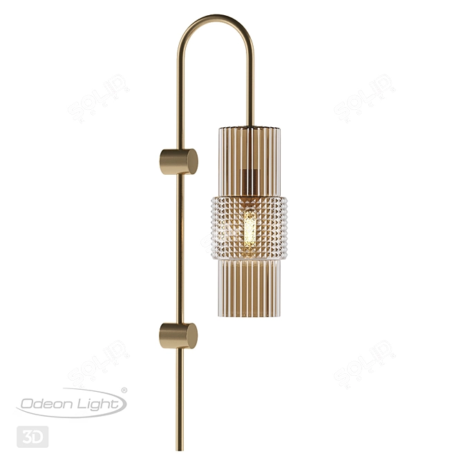 Modern Pimpa Black Wall Sconce 3D model image 4