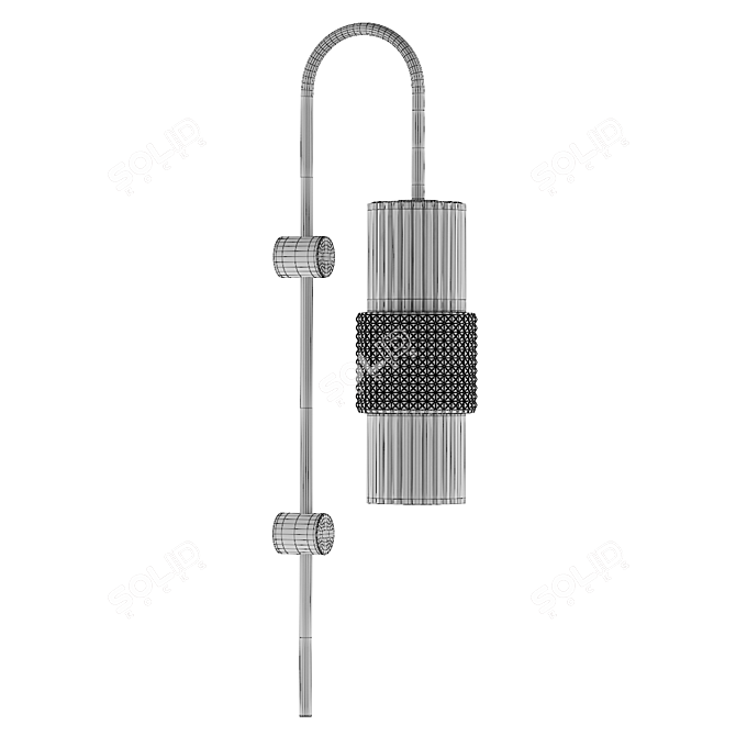 Modern Pimpa Black Wall Sconce 3D model image 6