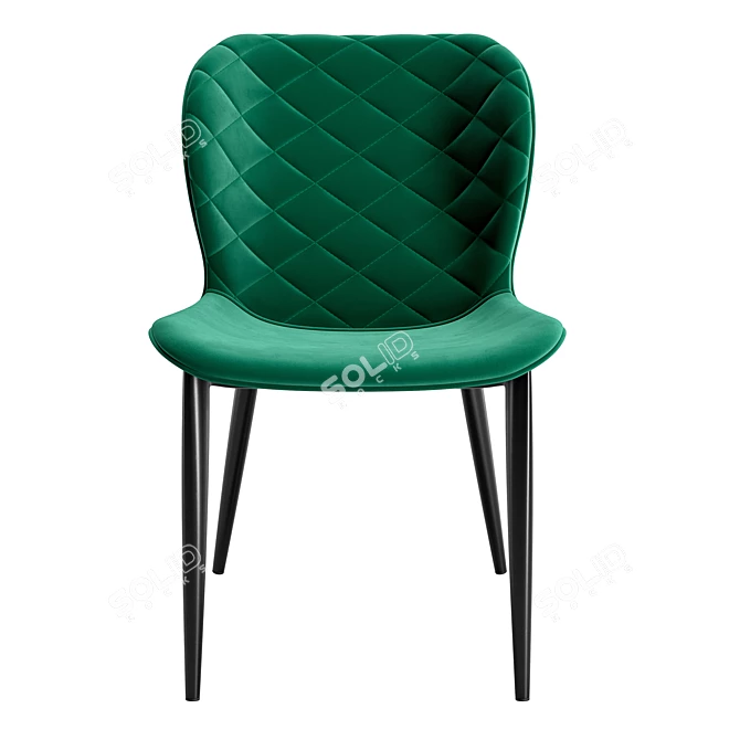 Elegant Green Gammi Chair 3D model image 2