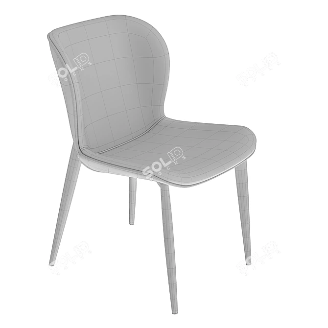 Elegant Green Gammi Chair 3D model image 3