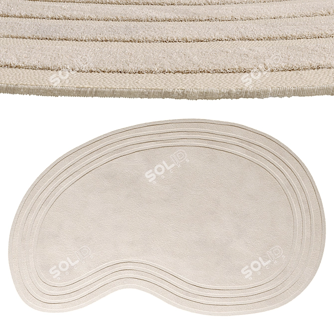 Plush Halle Rug Collection 3D model image 2