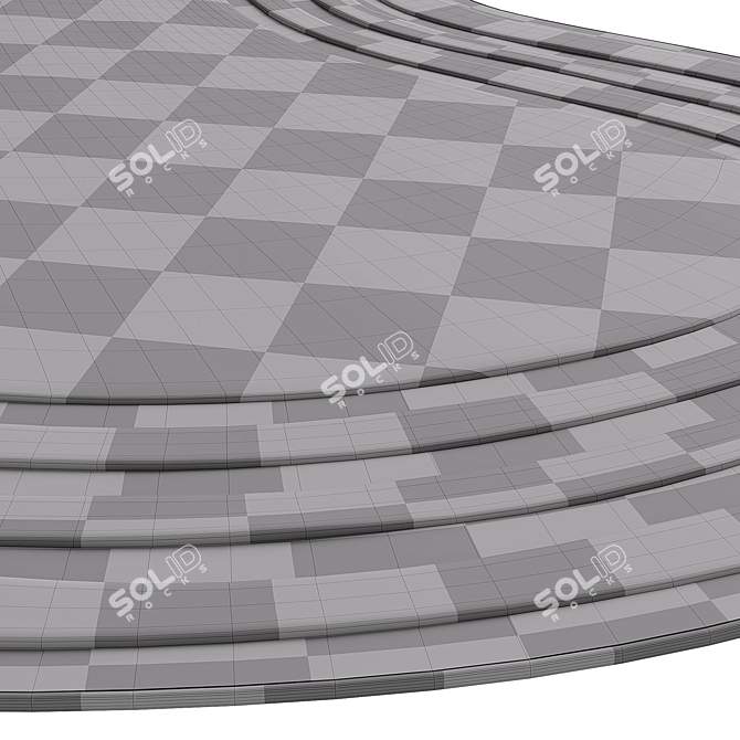 Plush Halle Rug Collection 3D model image 6