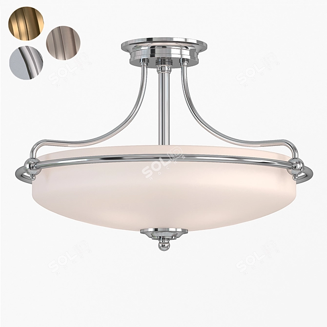 Quoizel Griffin Ceiling Light Fixture 3D model image 3