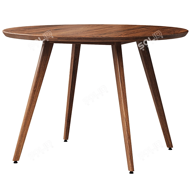 Scandinavian-Inspired Wagner Round Dining 3D model image 3