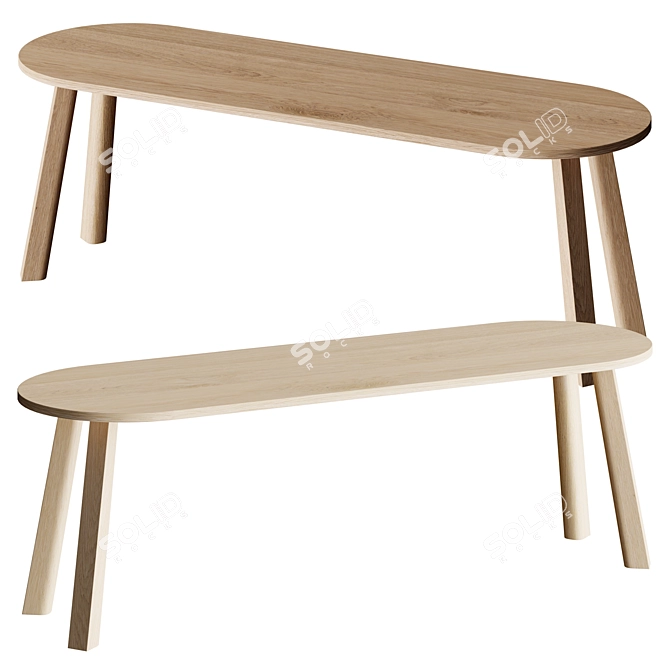 BuzziSpace Buzzimilk Bench 3D model image 1