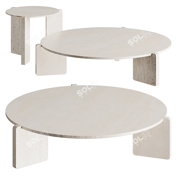  Greenwich Coffee Table in Oak 3D model image 1