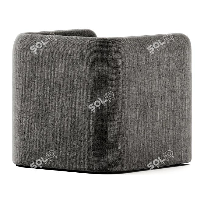 Modern Fabric Armchair by IBEBI 3D model image 3