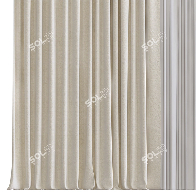 Meshed Curtain Design Ghostpane 3D model image 2