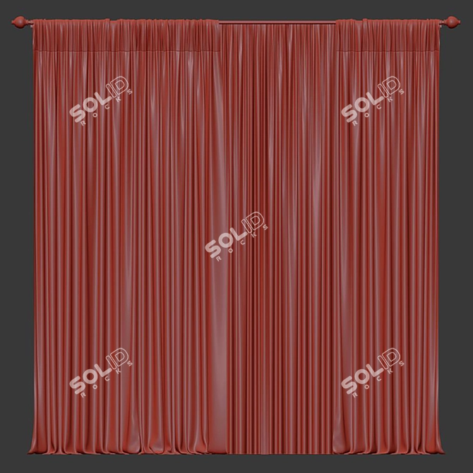 Meshed Curtain Design Ghostpane 3D model image 4