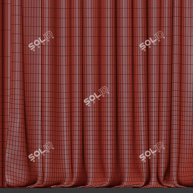 Meshed Curtain Design Ghostpane 3D model image 5