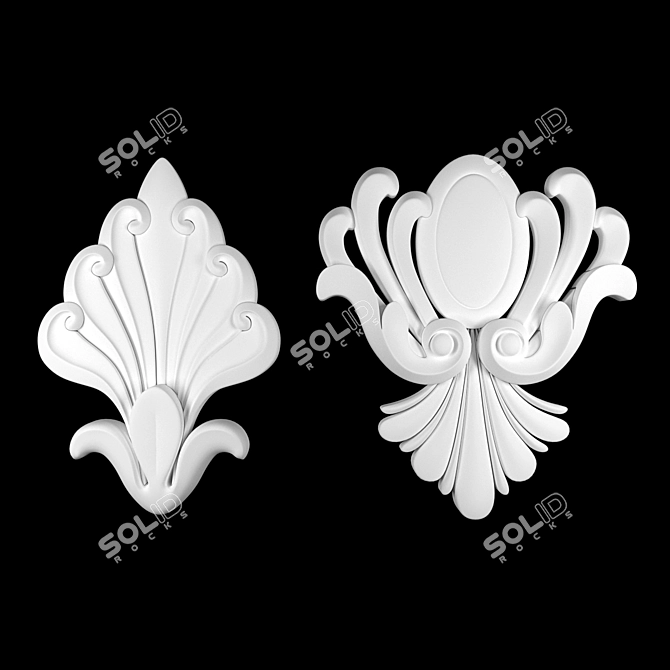 Luxury 3D Max Ornament Model 3D model image 2