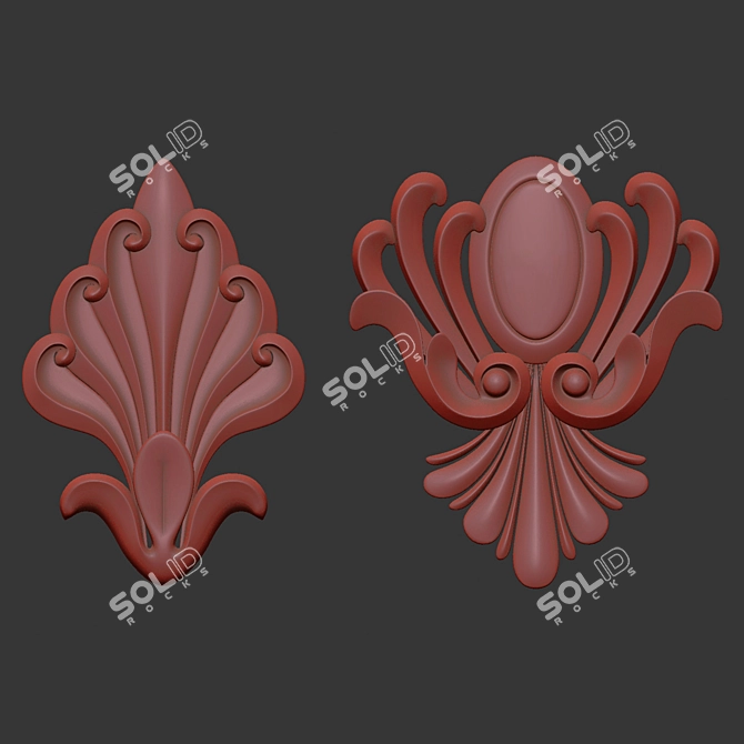 Luxury 3D Max Ornament Model 3D model image 7