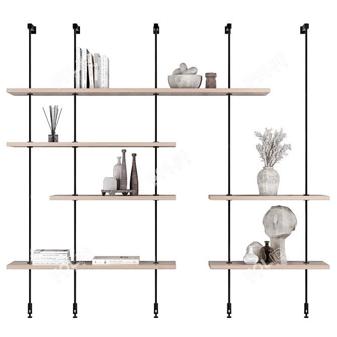 Industrial Rack Shelf 3D Model 3D model image 5