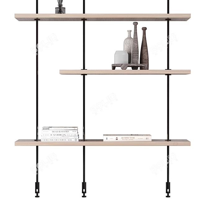 Industrial Rack Shelf 3D Model 3D model image 6