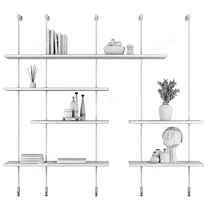 Industrial Rack Shelf 3D Model 3D model image 8