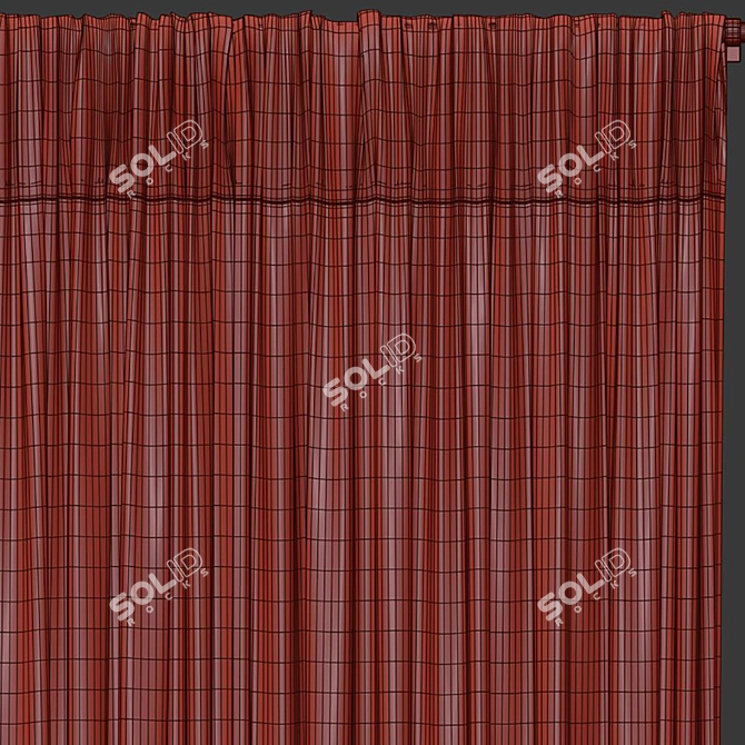  Retopologized Curtain Design 3D model image 5