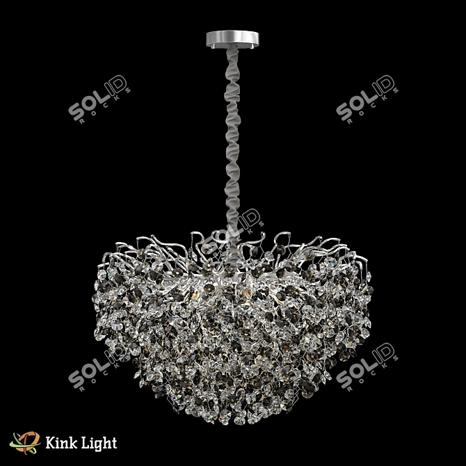 Avani Silver Chandelier 82 Crystals 3D model image 1