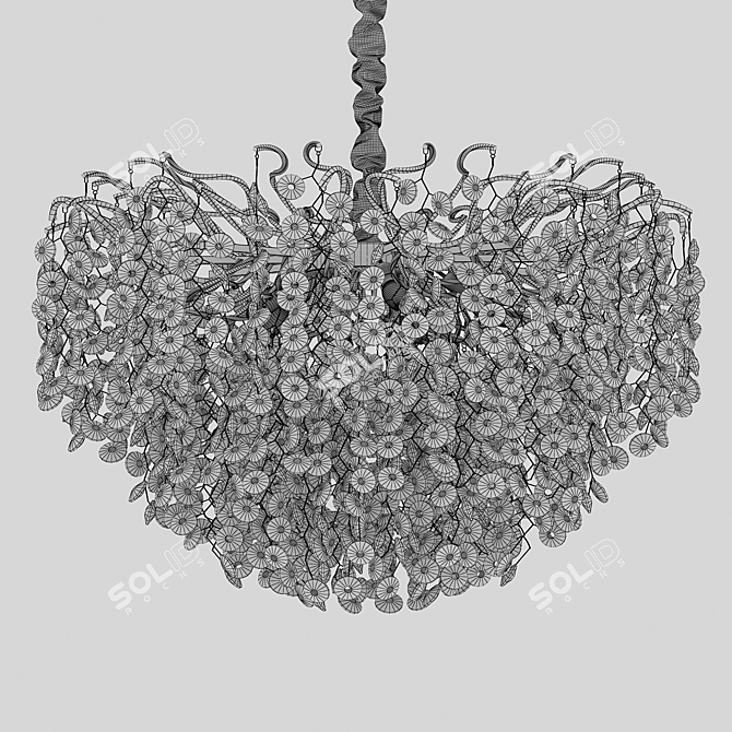 Avani Silver Chandelier 82 Crystals 3D model image 2