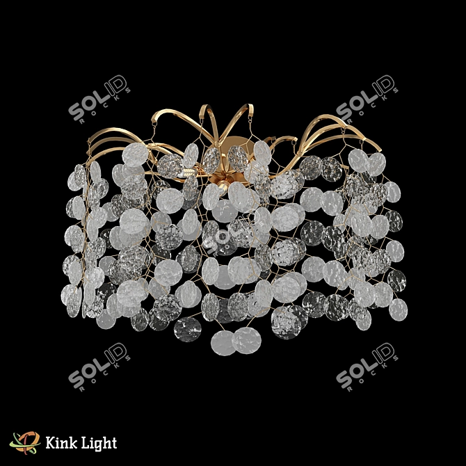 Avani Gold Scandinavian Decorative Sconce 3D model image 1