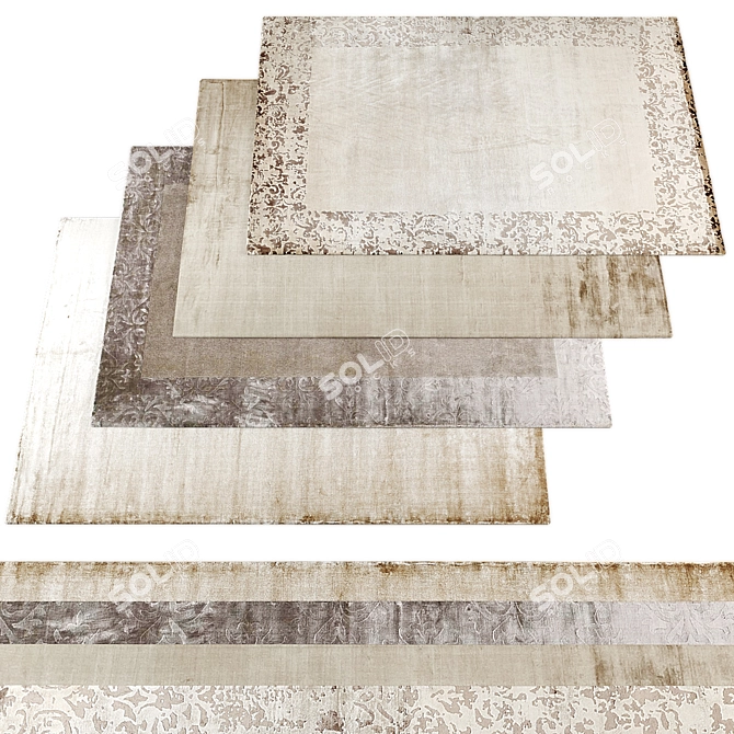 Vintage Rug Collection Bundle 3D model image 1